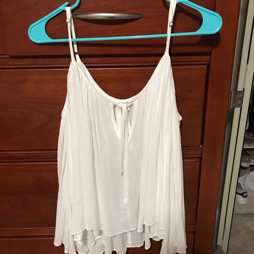 Flowy cold shoulder top